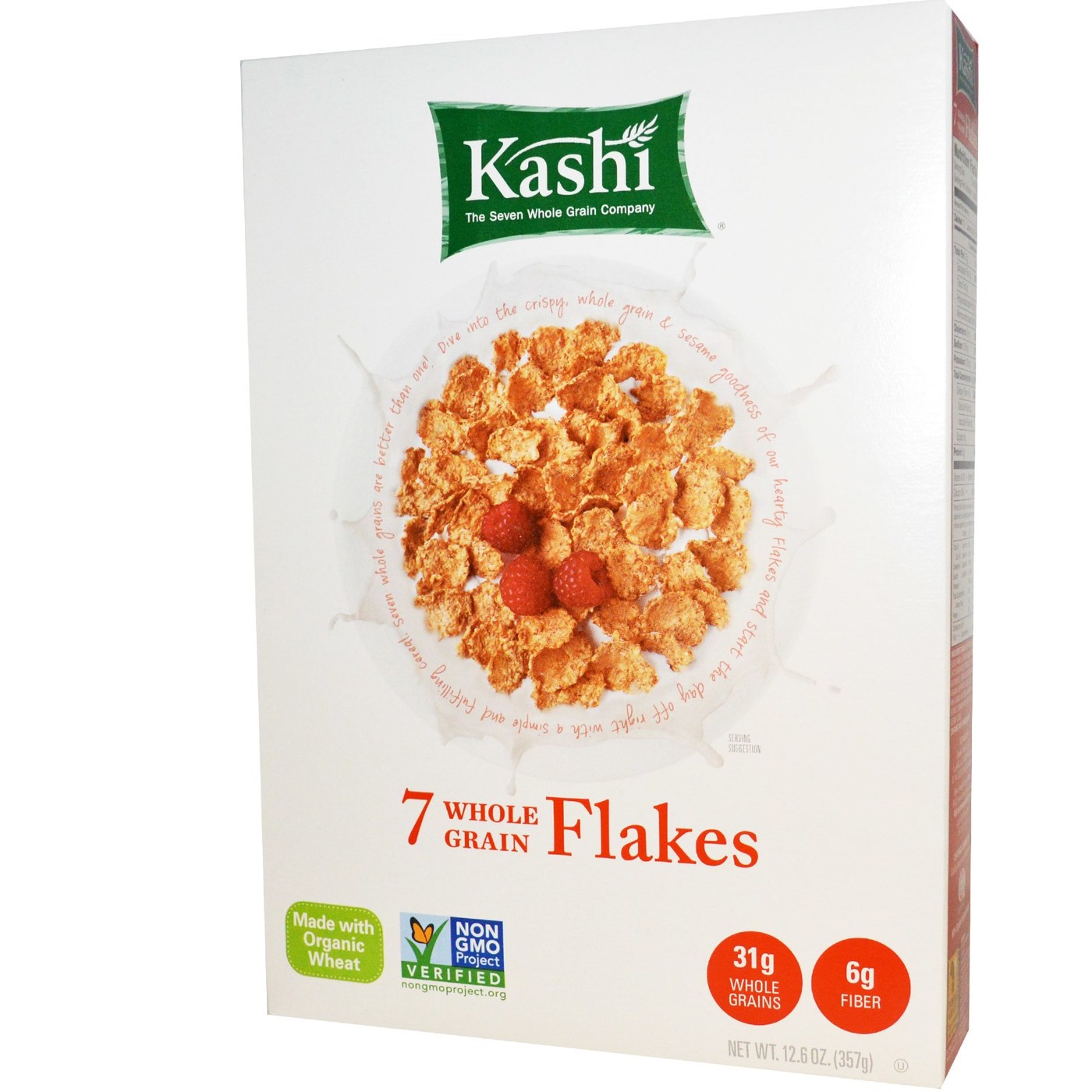 Kashi 7 Whole Grain Flakes Cereais 10 - Caixas de 12,6 onças
