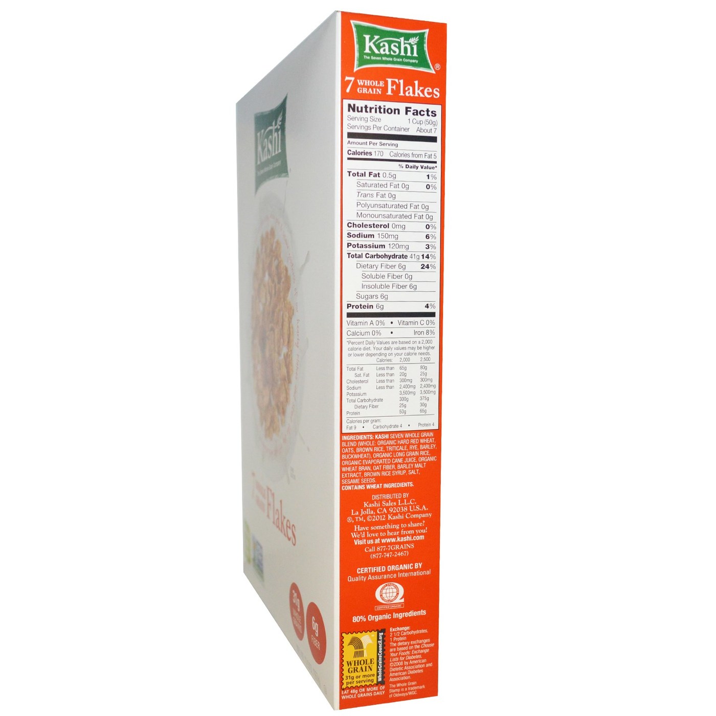Kashi 7 Whole Grain Flakes Cereais 10 - Caixas de 12,6 onças - Imagem 2