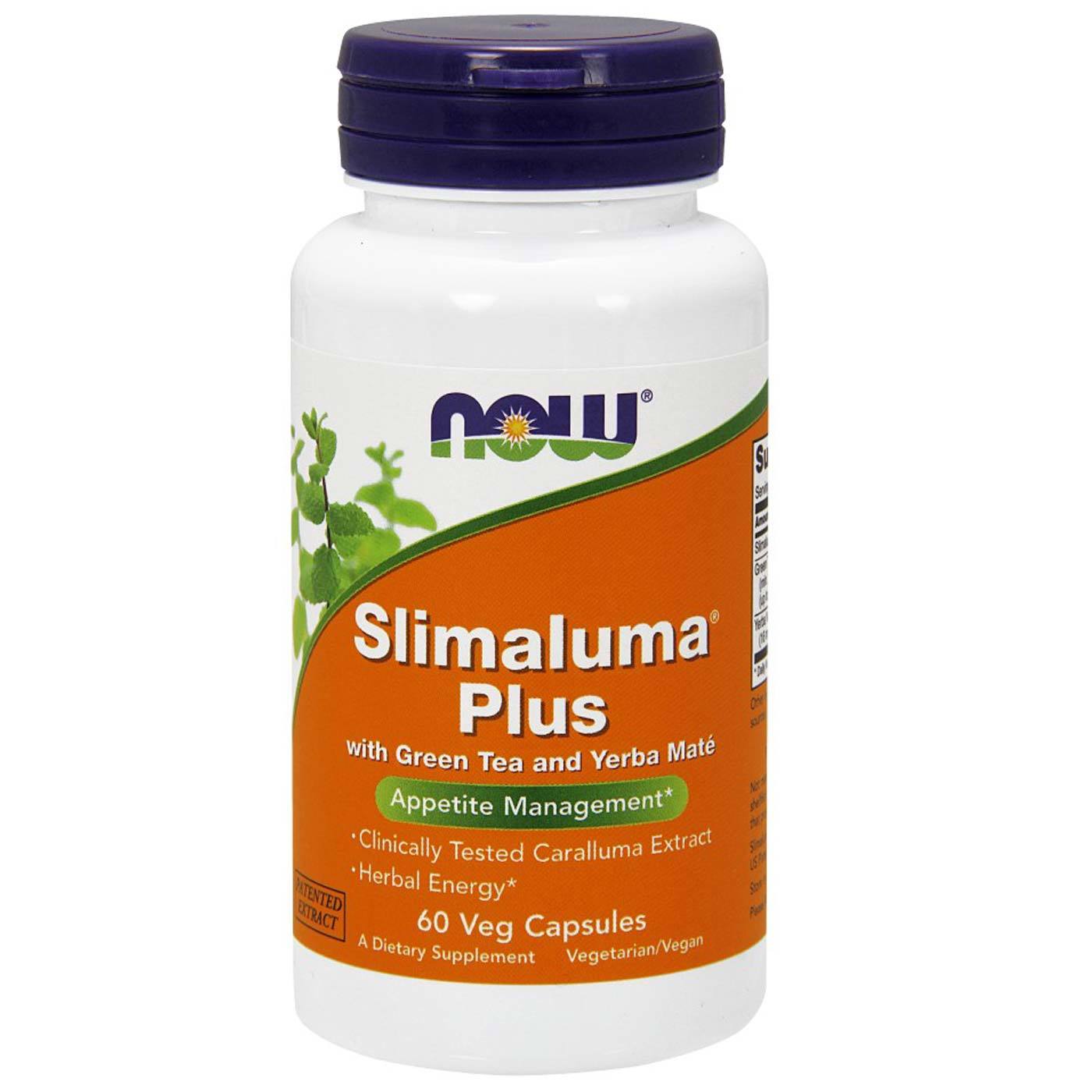 Slimaluma mais 250 mg Now Foods 60 Cápsulas Vegetarianas