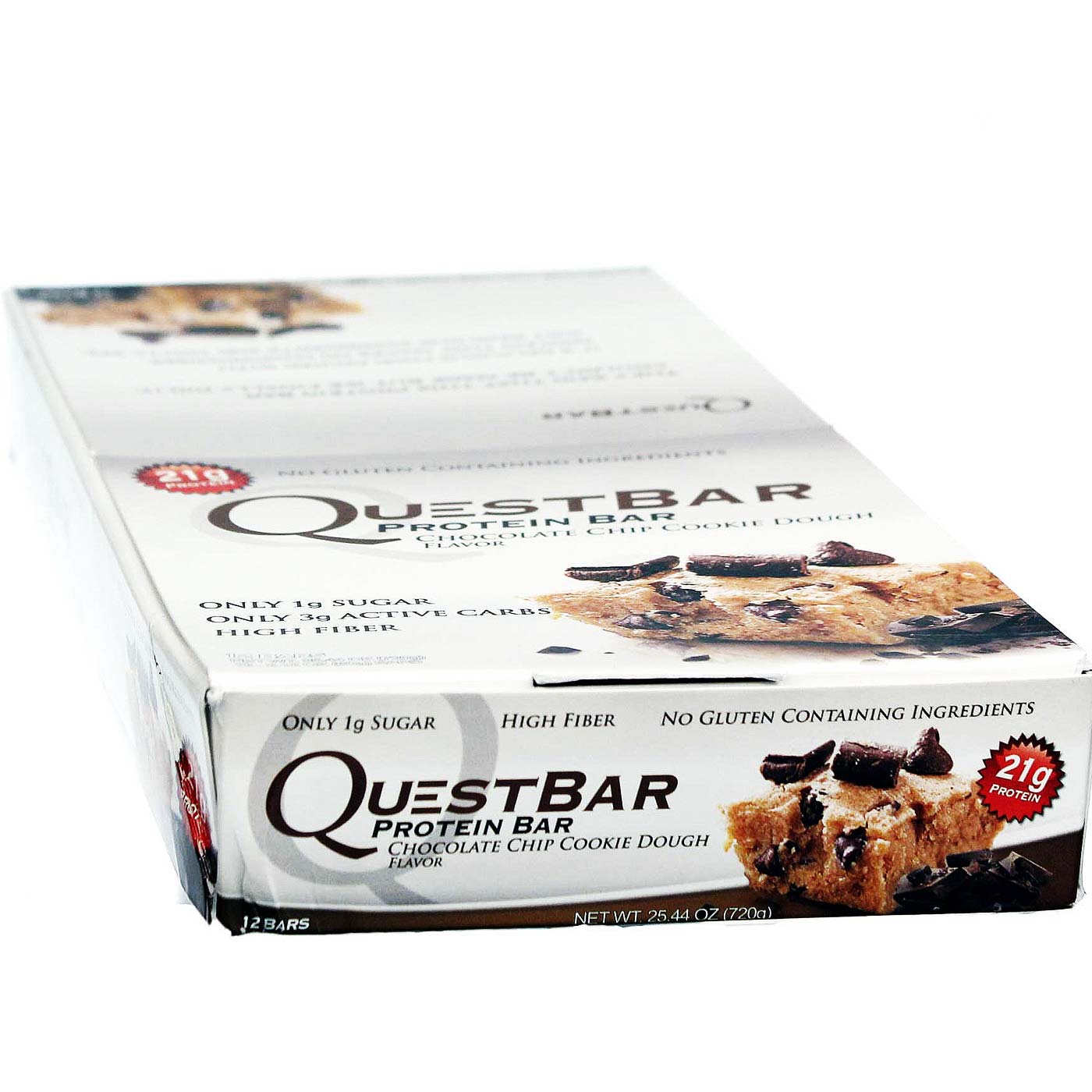 Barra de Proteína Chocolate Chip Cookie Dough Quest Nutrition 60 g - 12 Unidades