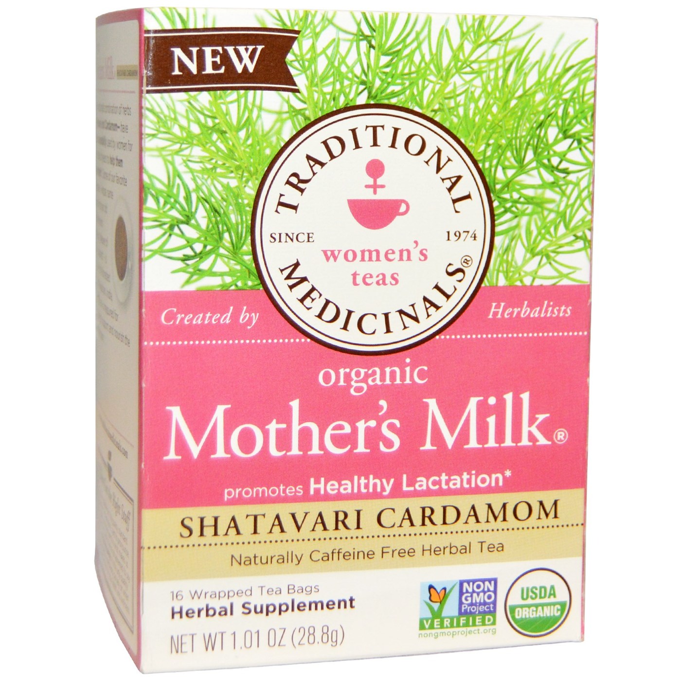 Traditional Medicinals Women's Chás - Mothers Milk - Shatavari Cardamom - 16 bags