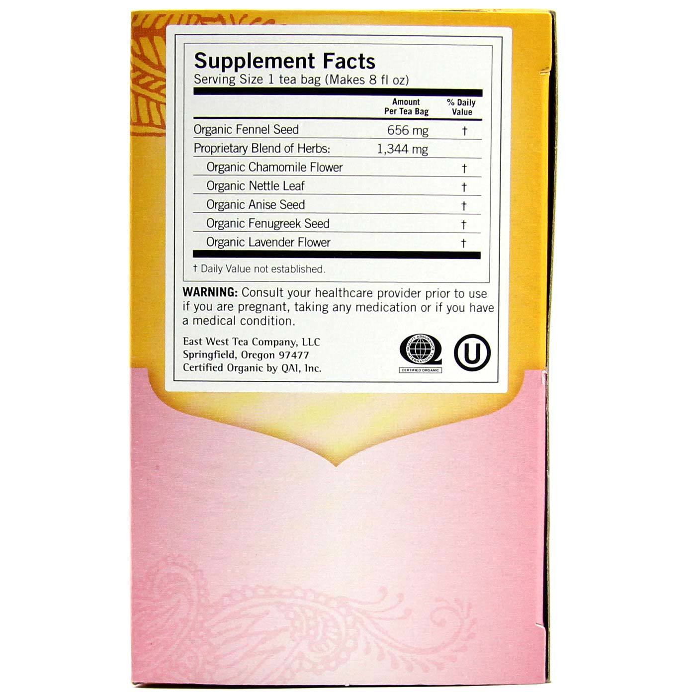 Yogi Tea Organic Teas Da mulher Apoio Enfermagem 16 Sacos - Imagem 2