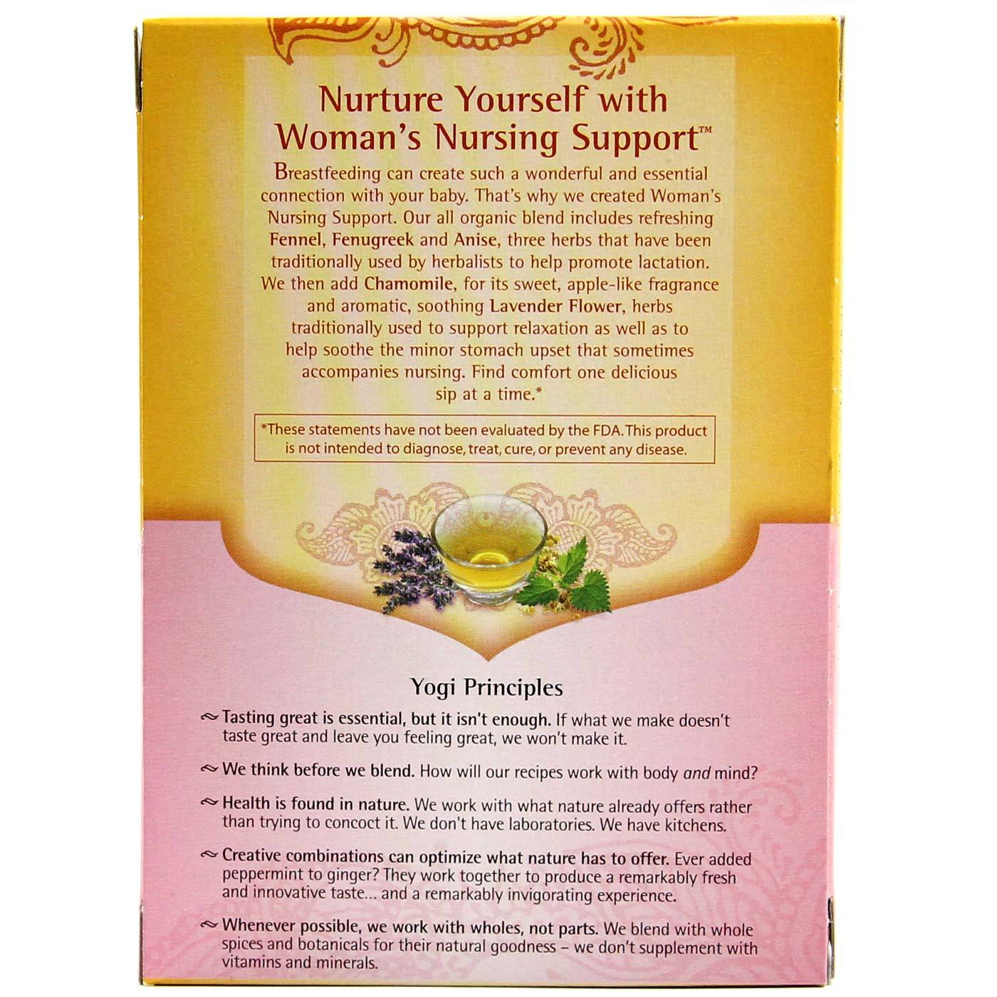 Yogi Tea Organic Teas Da mulher Apoio Enfermagem 16 Sacos - Imagem 3