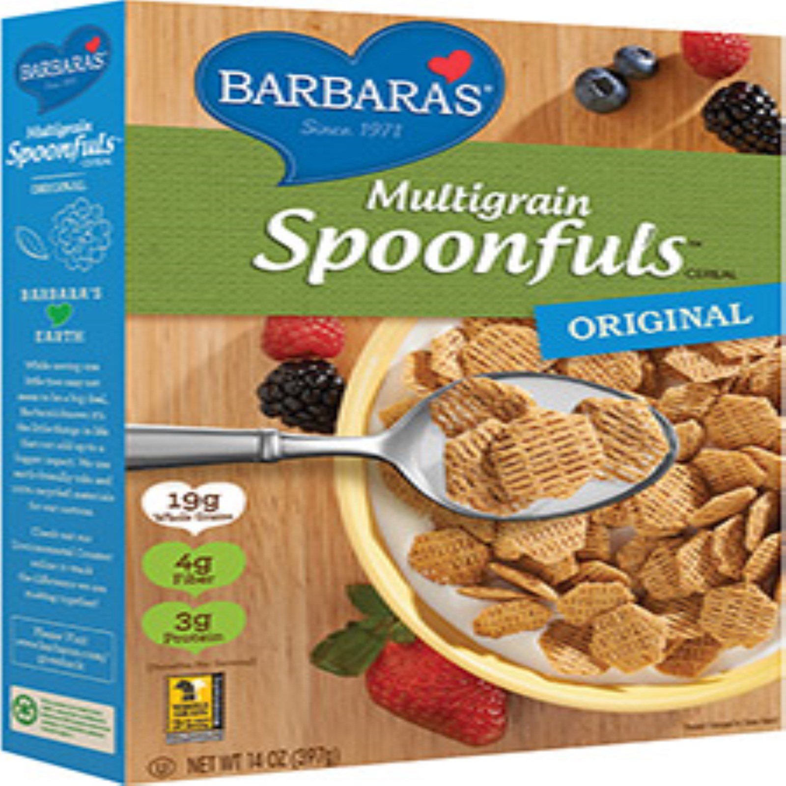 Barbara's Bakery, Cereal Multigrãos Colheradas, Original, 14 oz (397 g)