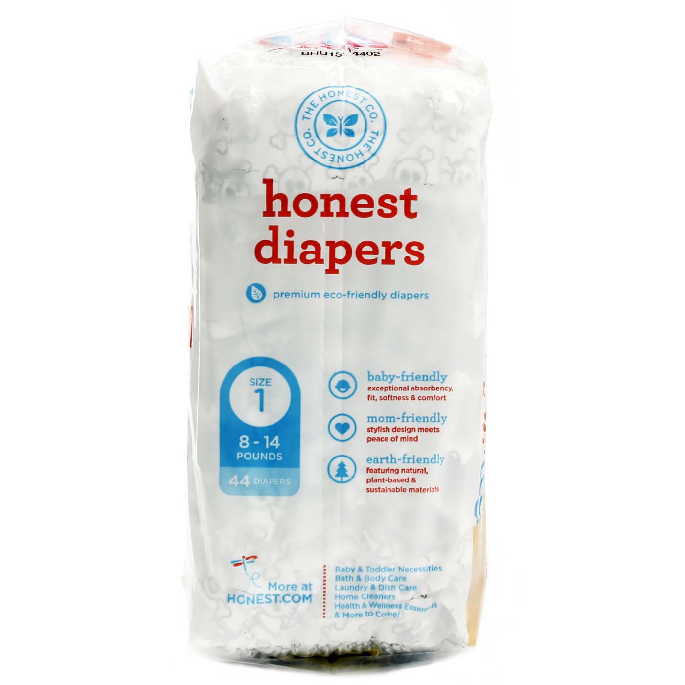 The Honest Company Original Diapers, Pequeno - Skulls - 44 pack (size 1) - Imagem 3
