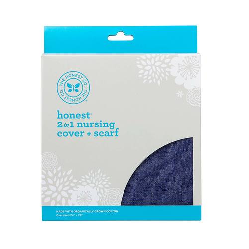 The Honest Company 2-in-1 Orgânico Nursing Cover and Scarf, Índigo - 1 Count