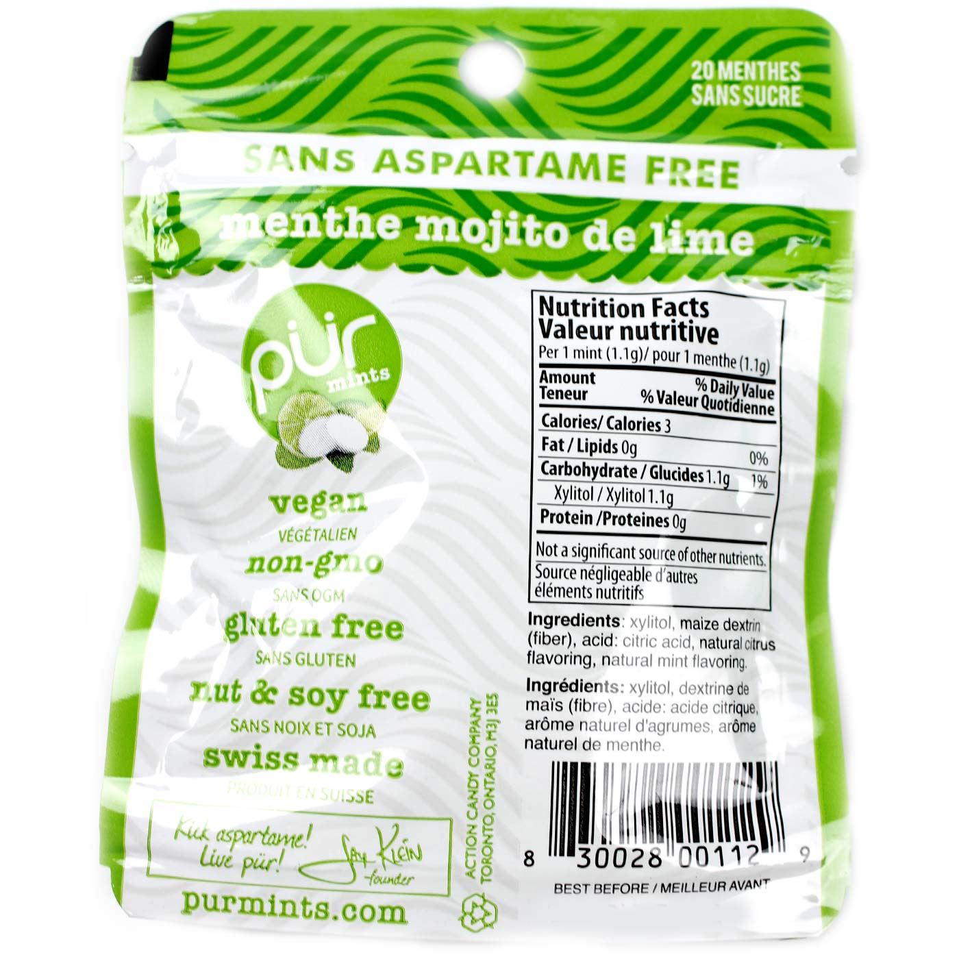 Pur Mints, Mojito Lima - 12 bags - Imagem 2