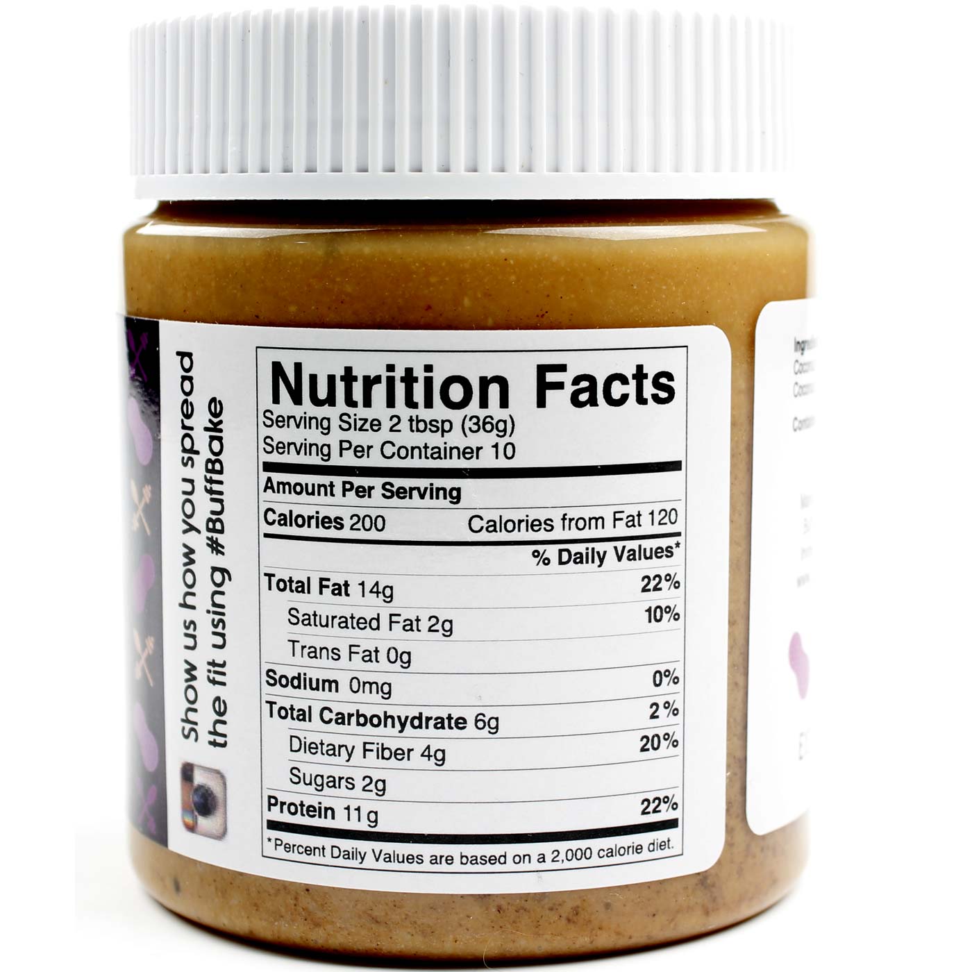 Pasta de Amendoim de Proteína Cinnamon Raisin - Buff Bake - 340g - Imagem 2