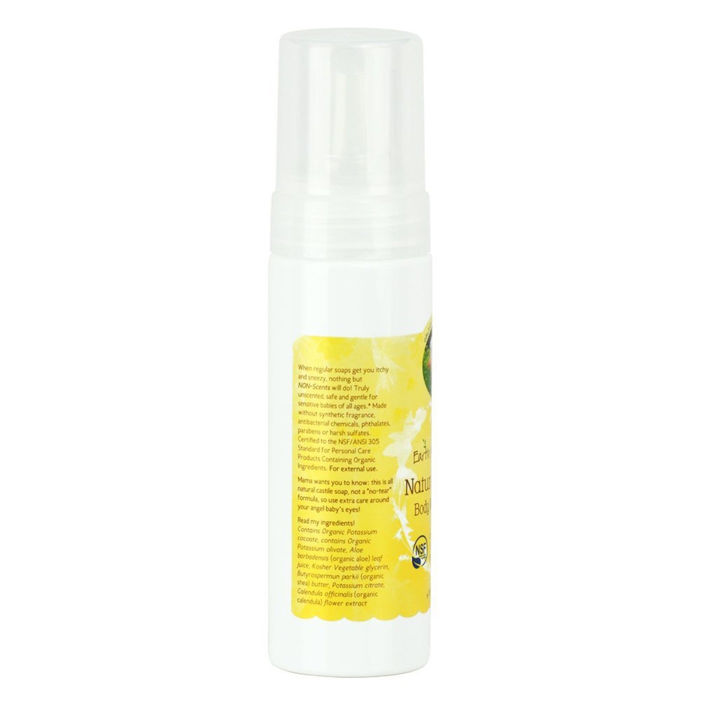 Earth Mama Angel Bebê Natural Non-Scents Xampu and Sabonete Liquido Body - 5.3 fl oz - Imagem 2
