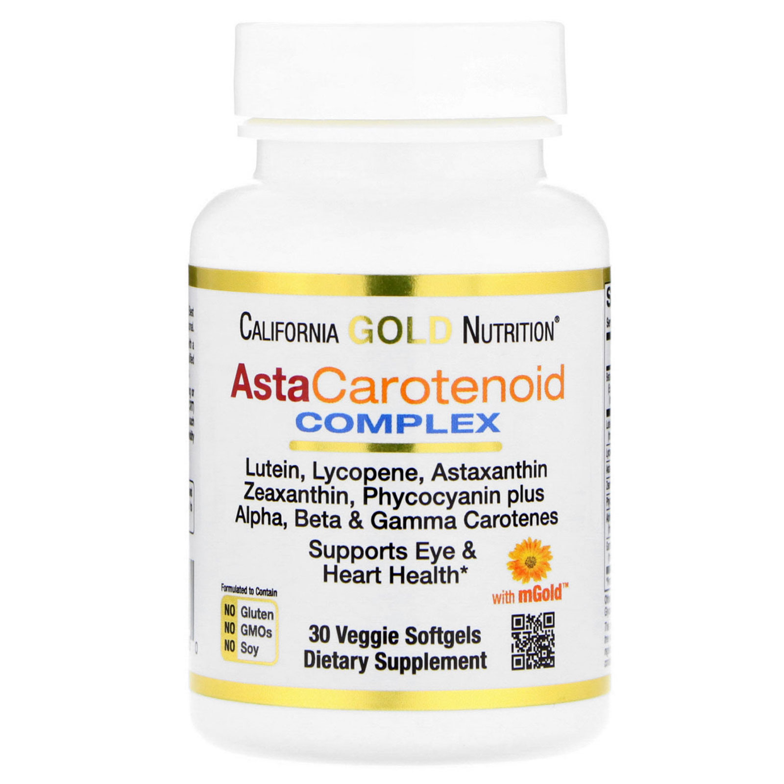 California Gold Nutrition, AstaCarotenoid Complex , 30 Veggie Softgels