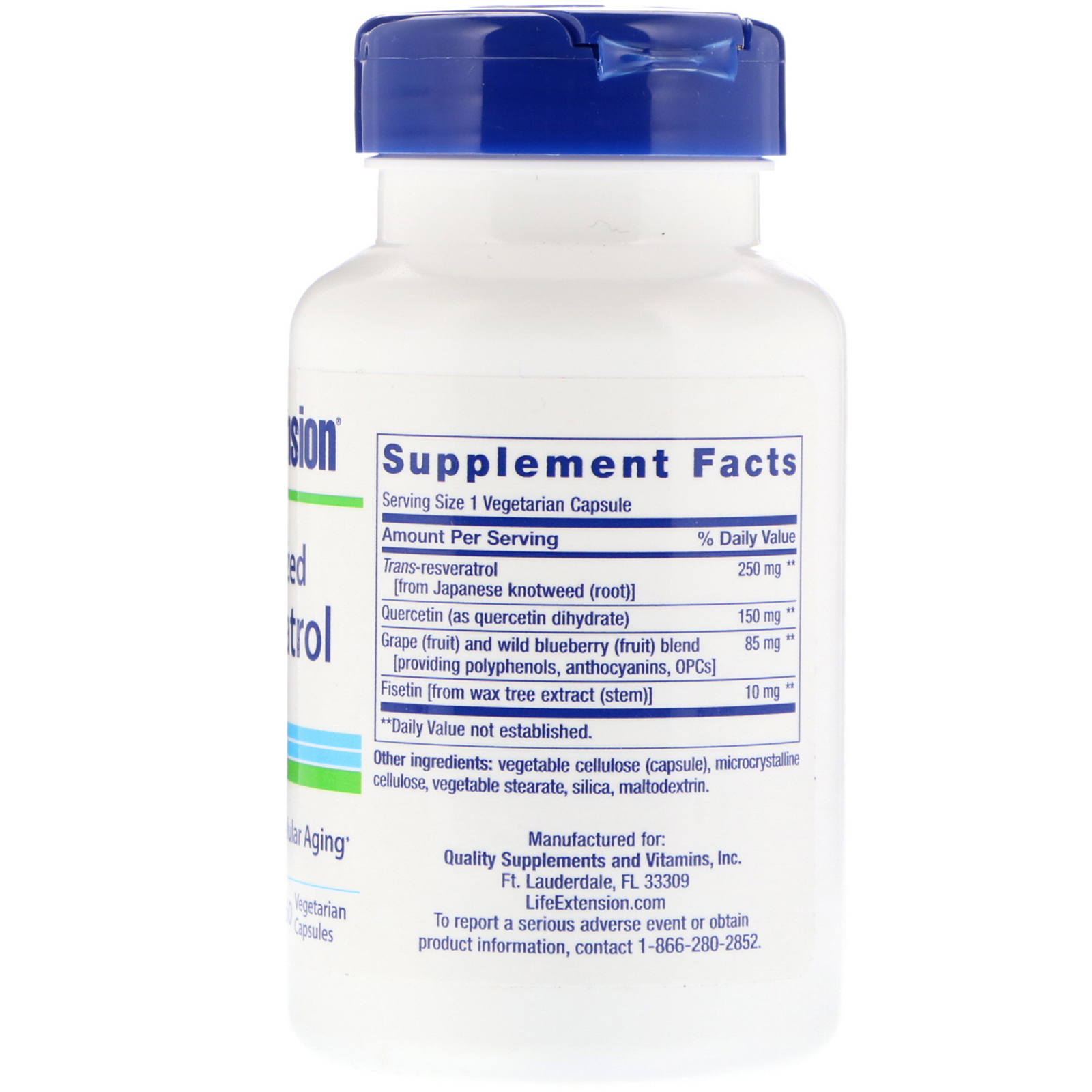 Life Extension, Optimized Resveratrol, 60 Vegetarian Capsules - Imagem 2