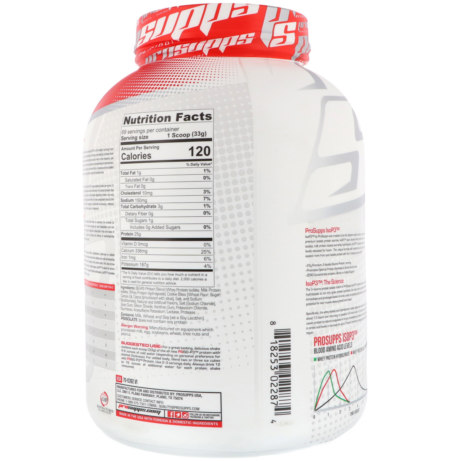 ProSupps, PS ISO-P3, Cookies & Cream, 5 lb (2268 g) - Imagem 2