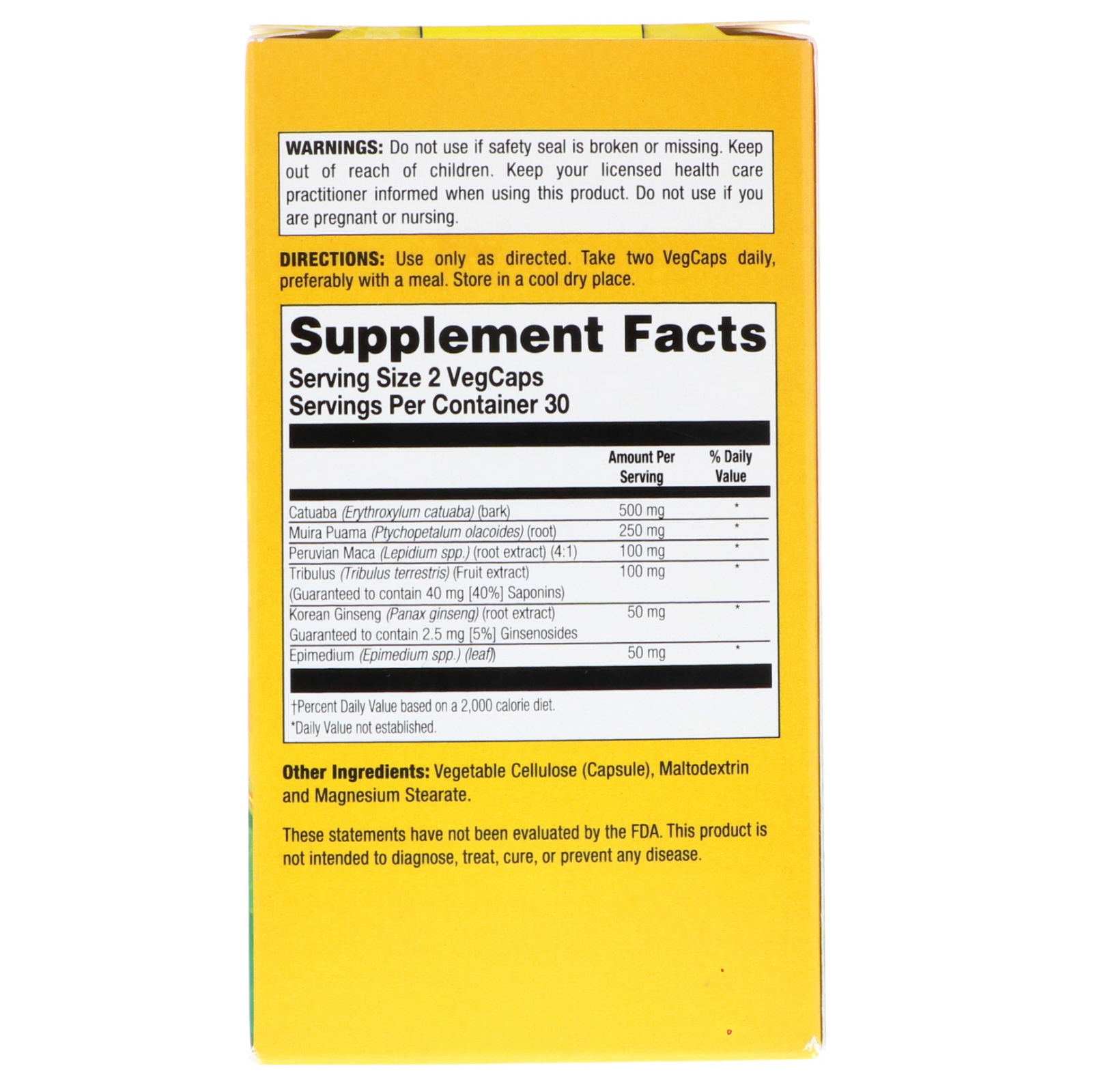 Natural Balance, Catuaba Power Max 500, Maximum Potency, 60 VegCaps - Imagem 2