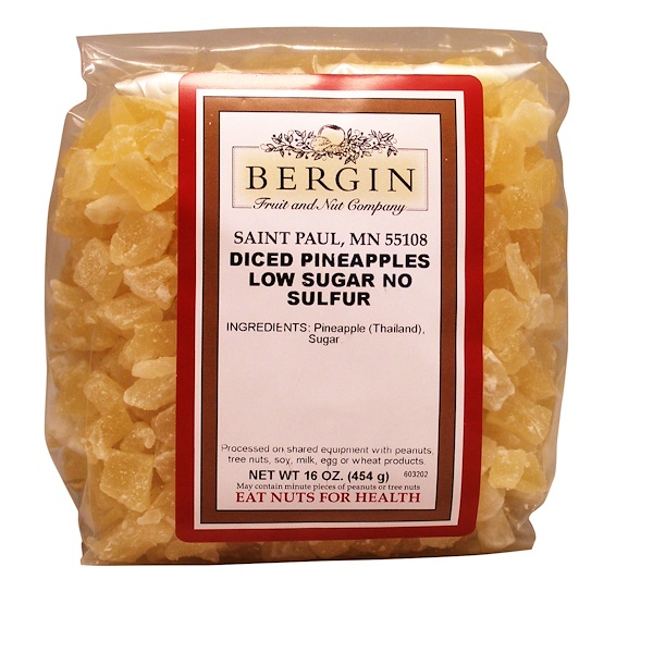 Bergin Fruit and Nut Company, Cubos de abacaxi, 16 oz (454 g)