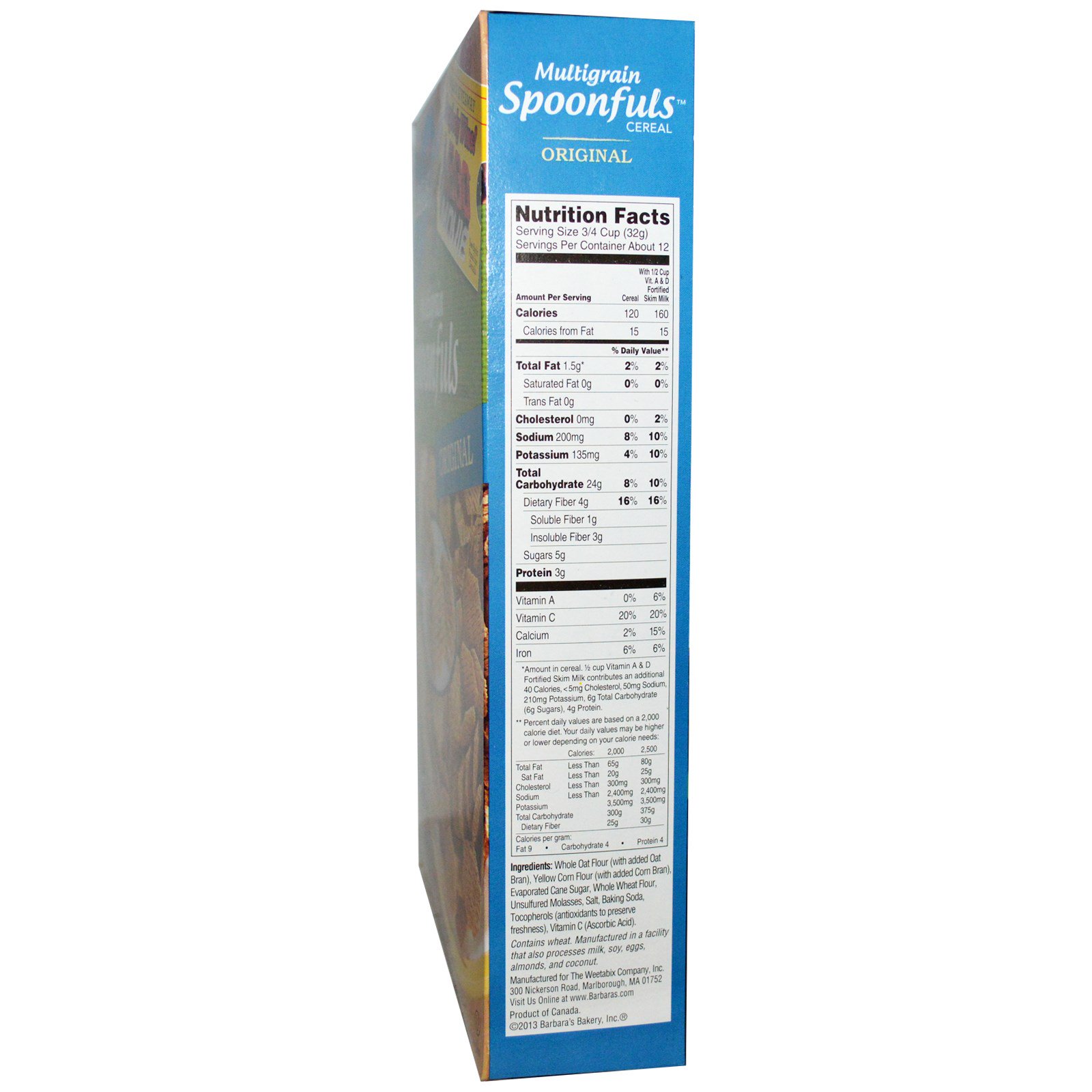 Barbara's Bakery, Cereal Multigrãos Colheradas, Original, 14 oz (397 g) - Imagem 2