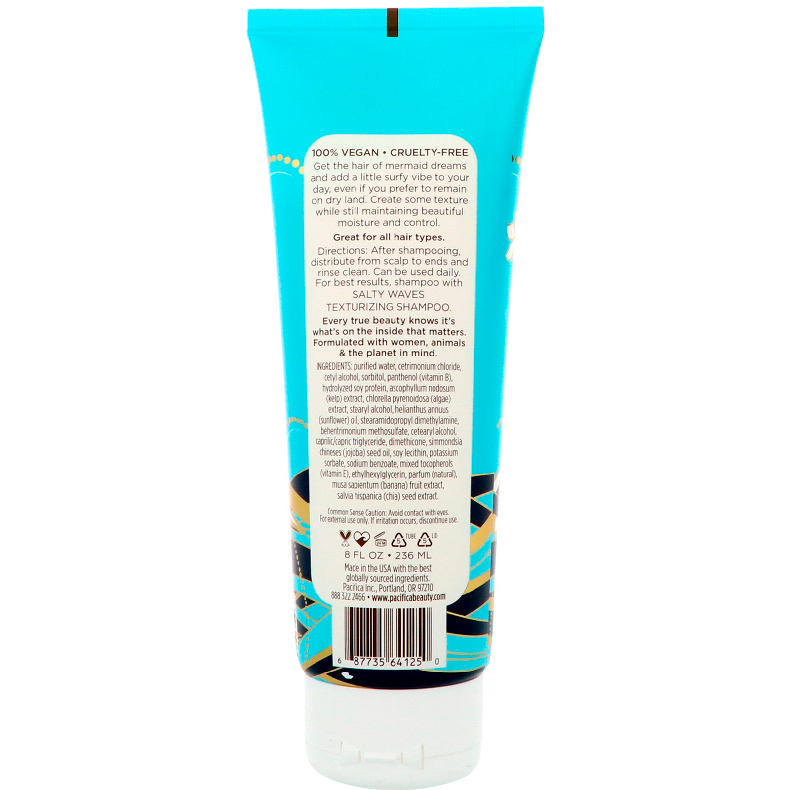 Pacifica, Salty Waves Texturizing Conditioner, 8 fl oz (236 ml) - Imagem 2