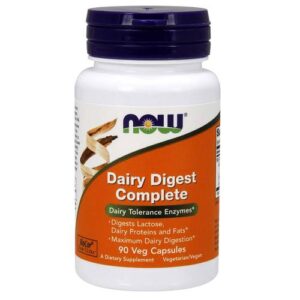 Now Foods Dairy Digest completos 90 Cápsulas Vegetarianas