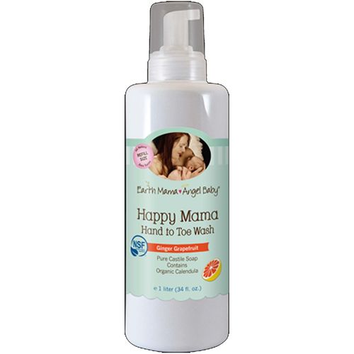 Earth Mama Angel Bebê Feliz Mama Hand to Toe Wash Gengibre Grapefruit 34 fl oz