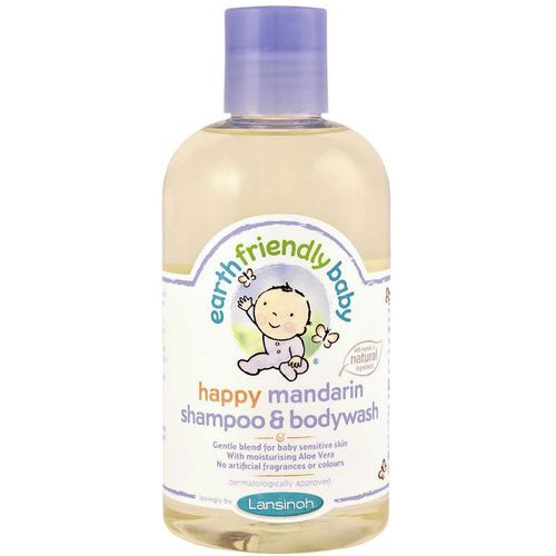 Earth Friendly Bebê Xampu Orgânico e Sabonete Liquido Body feliz Mandarim 8,5 fl oz