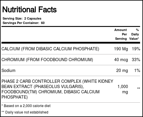 White Suporte Renal Bean Interceptor de carboidrato Natrol Fase 2 60 Cápsulas - Imagem 2