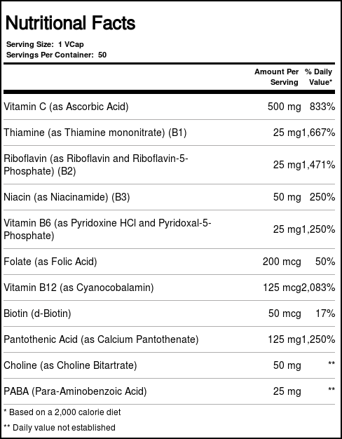 Nature's Life B Complexo EEstressee com C 50 Cápsulas Vegetarianas - Imagem 4