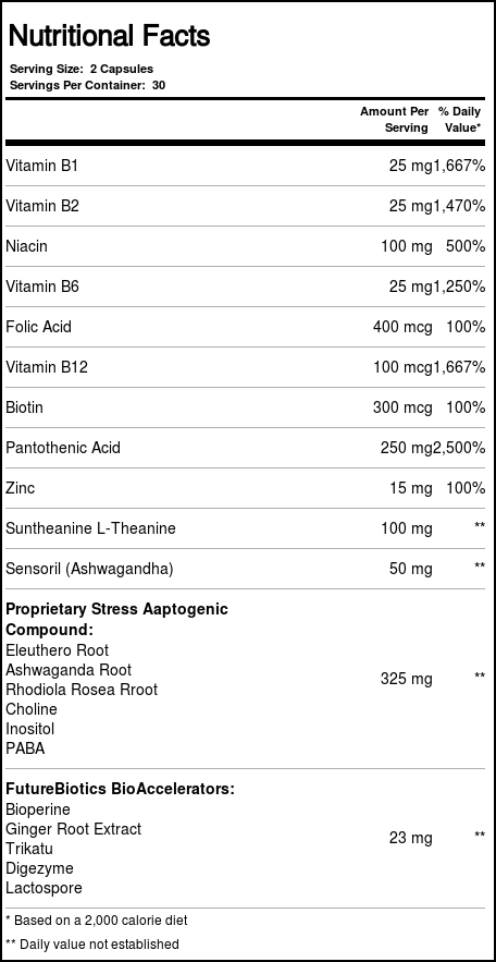 Futurebiotics Estresseassist 60 Cápsulas - Imagem 3