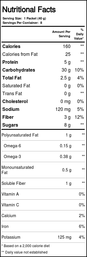 Natures Path Optimum Poder Blueberry Canela linho aveia 8 pacotes - Imagem 3