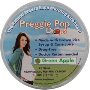 Three Lollies Preggie Pop Drops maçã verde 21 peças