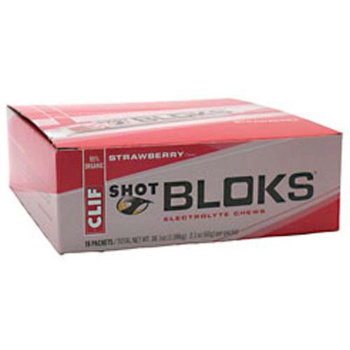 Clif Bar Tiro Bloks Morango 18 pacotes