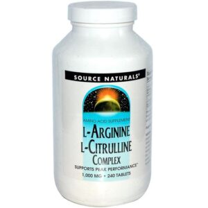 Source Naturals L-Arginina L-citrulina Complexo 240 Tabletes (1000 mg)