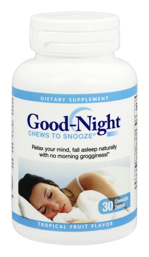 All Natural Sleep Aid Tropical Fruit   30 Kautabletten durch Good Night