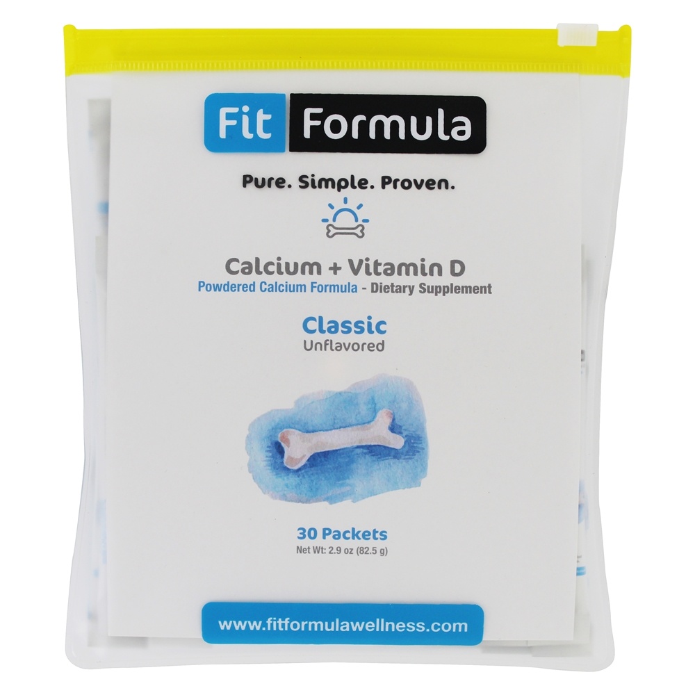 Kalzium  und Vitamin D Pulverformel Classic Ohne Geschmack   30 Paket (e) durch Fit Formel