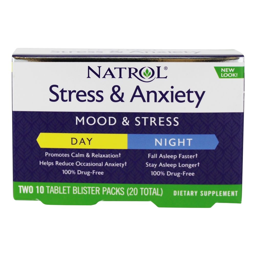 Stress und Angst: Tag & Nacht Formel   20 Tablet (s) durch Natrol