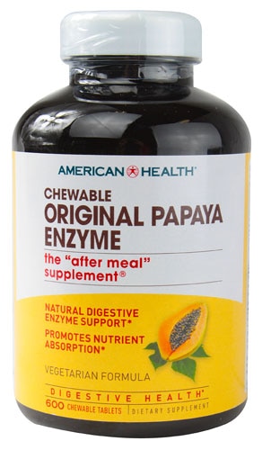 American Health Original Papaya Enzyme Chewable -- 600 Tablets
