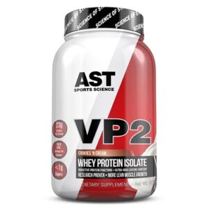 VP2 Whey Protein Isolate By AST Sports Science, Cookies and Cream, 2lb