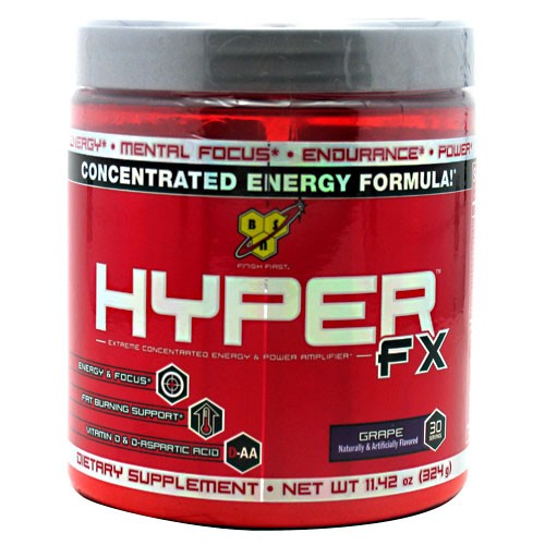 Hyper Fx Pre-Workout By BSN, Grape 30 Servings