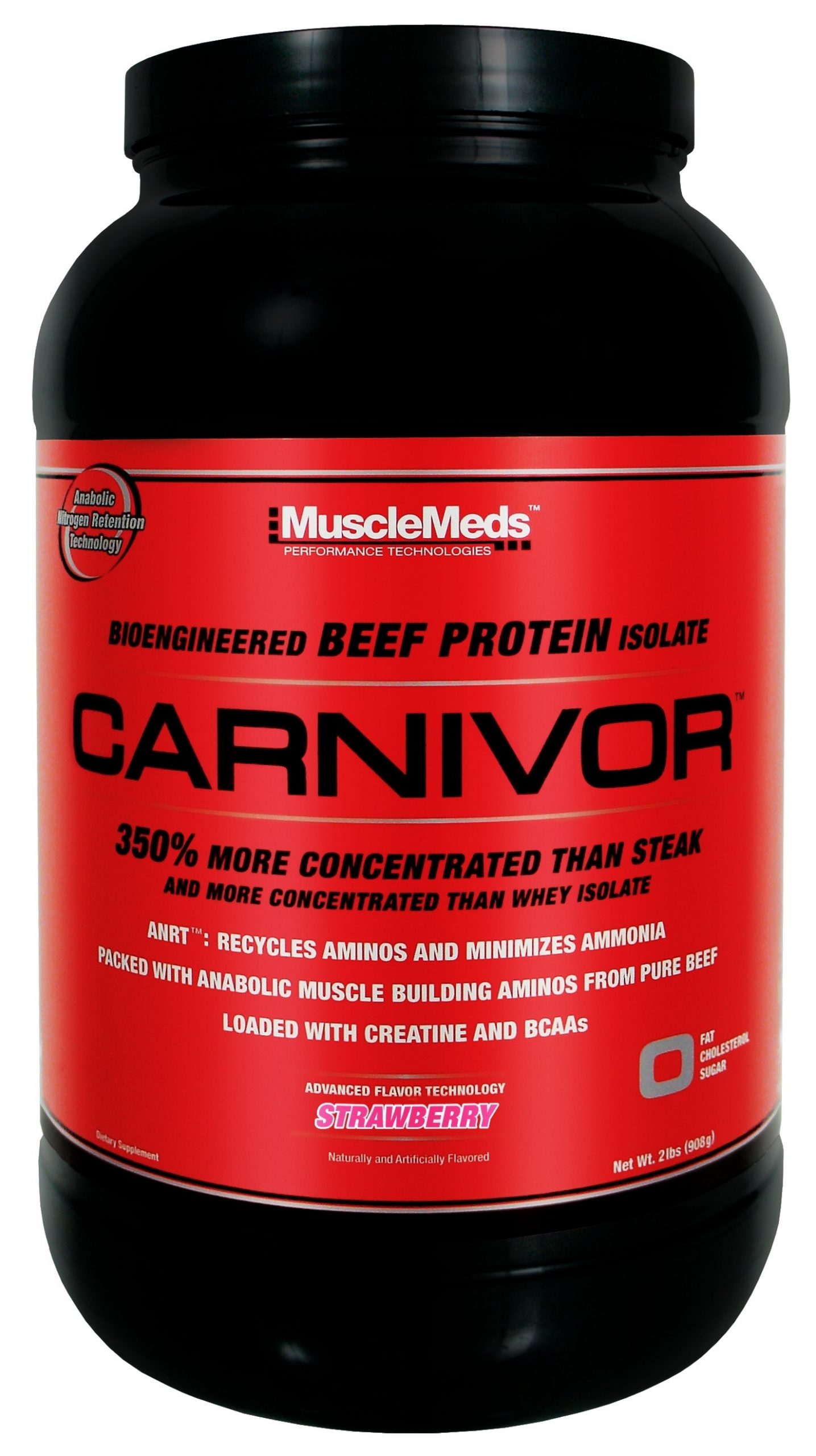Carnivor Beef Protein By MuscleMeds, Strawberry 2lbs