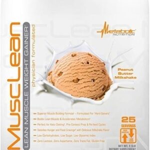MuscLean, By Metabolic Nutrition, Weight Gainer, Peanut Butter Milkshake, 25 Servings