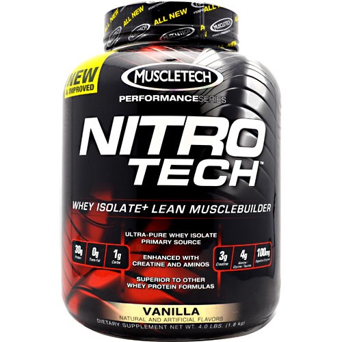 Nitro-Tech Performance Series By Muscletech, Vanilla, 4 lbs