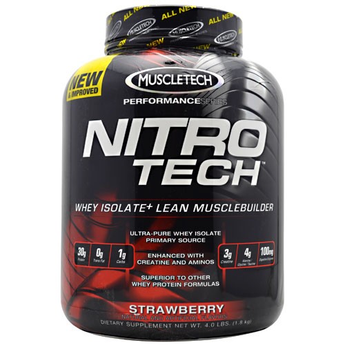 Nitro-Tech Performance Series By Muscletech, Strawberry, 4 lbs