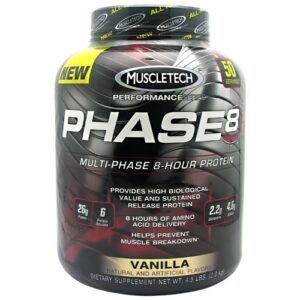 Phase 8 By MuscleTech, Protein, Vanilla 4lb