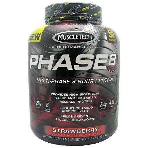 Phase 8 By MuscleTech, Protein, Strawberry 4lb