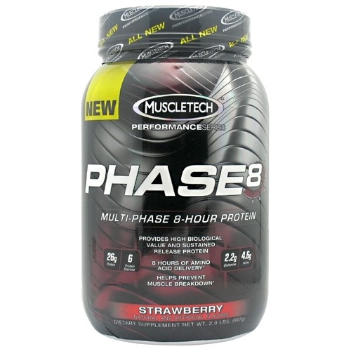 Phase 8 By MuscleTech, Protein, Strawberry 2lb