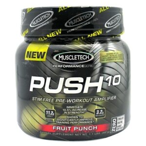 Push10 By MuscleTech, Fruit Punch 32 Servings