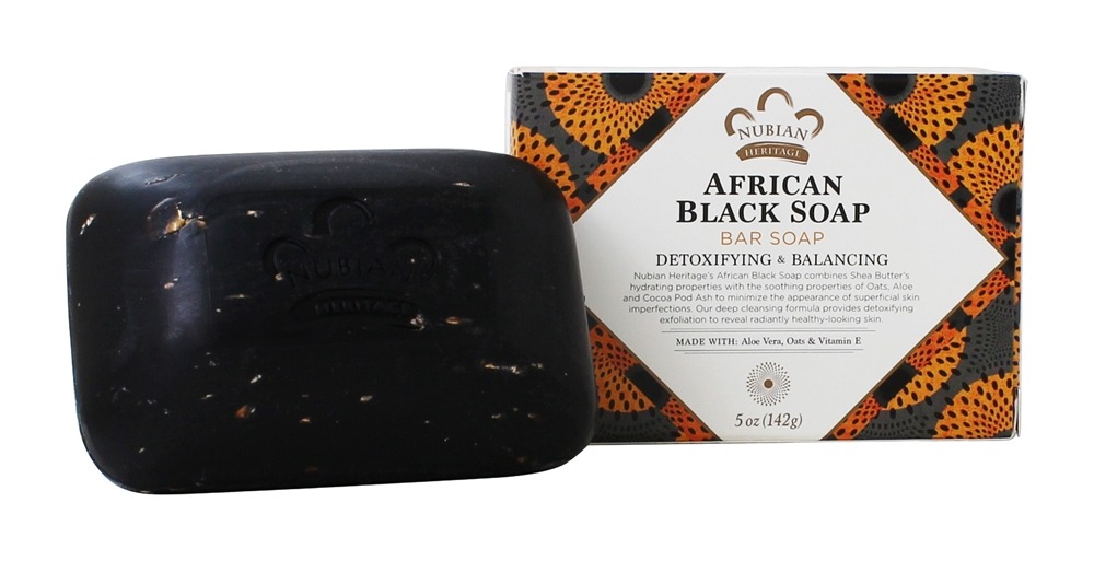Detoxifying & Balancing African Black Soap Bar   5 oz. by Nubian Heritage
