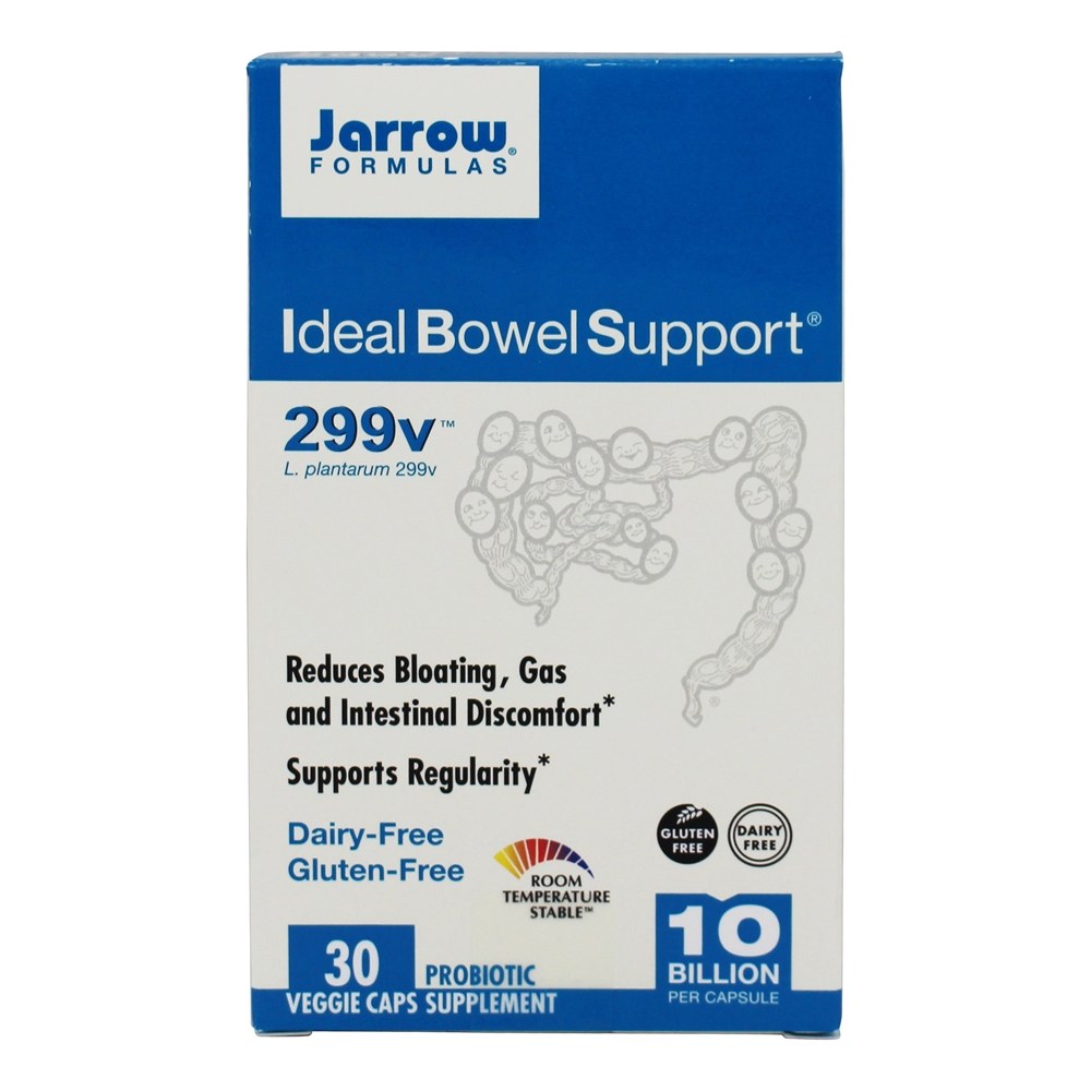 IBS Ideal Bowel Support 299V Probiotic Supplement 10 Billion CFU   30 Vegetarian Capsules by Jarrow Formulas