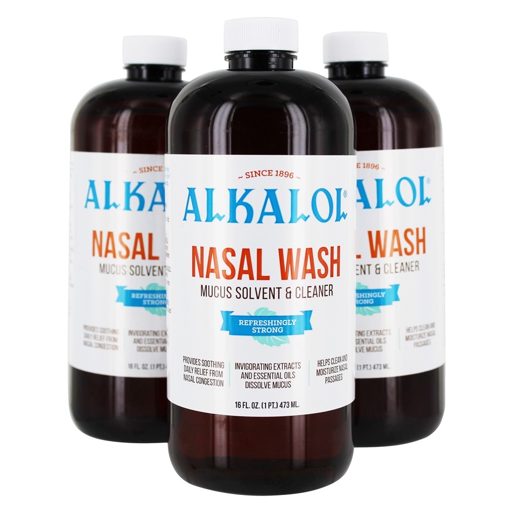 Nasal Wash Mucus Solvent & Cleaner   3 Count by Alkalol Company