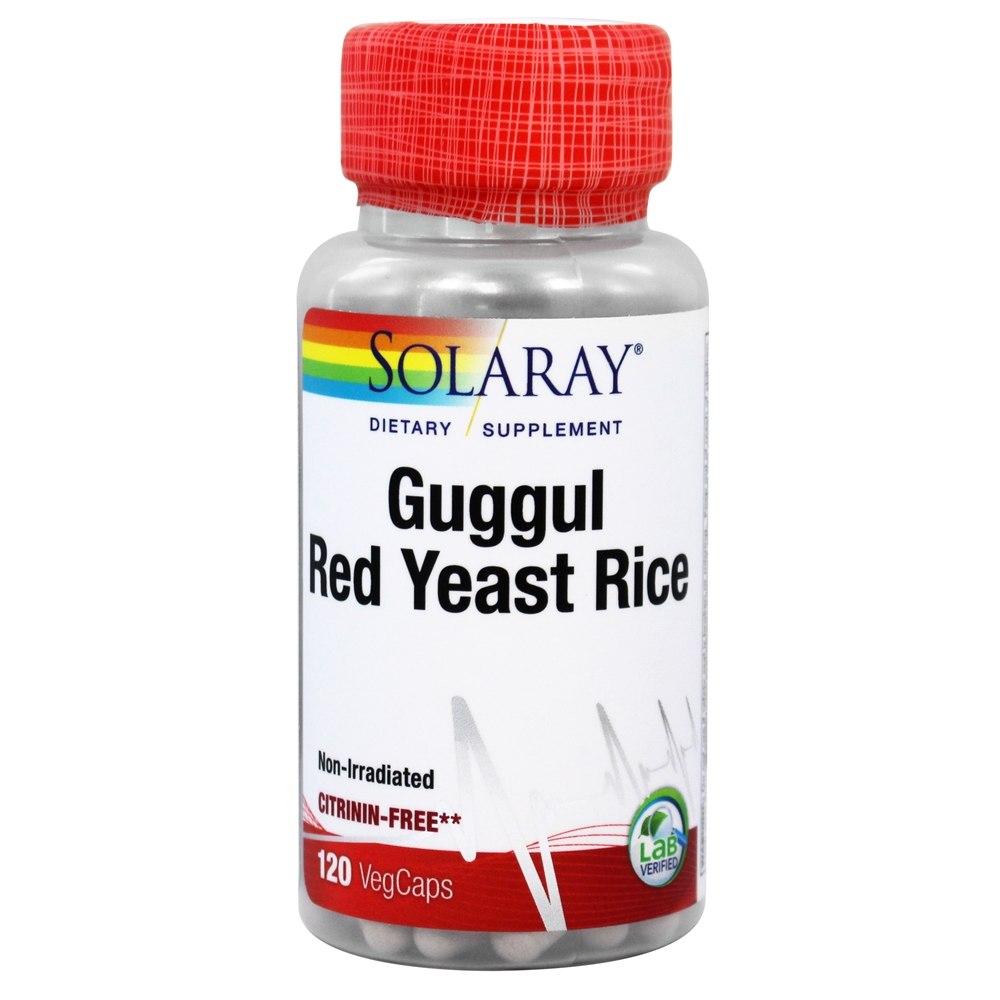 Non Irradiated Guggul Red Yeast Rice Guaranteed Potency   120 Vegetable Capsule(s) by Solaray