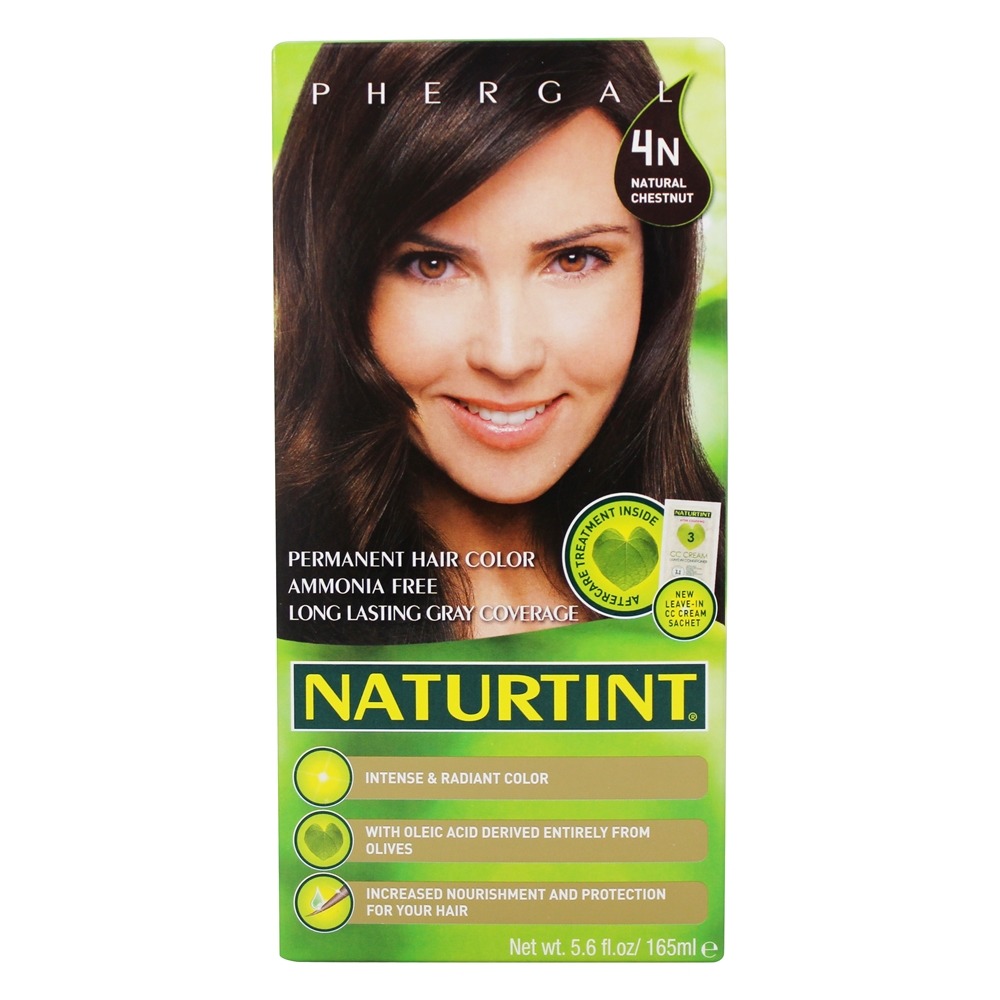 Permanent Hair Colorant 4N Natural Chestnut   5.6 fl. oz. by Naturtint