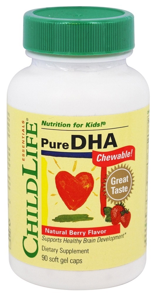 Pure DHA Chewable Berry 250 mg.   90 Softgels by Child Life Essentials